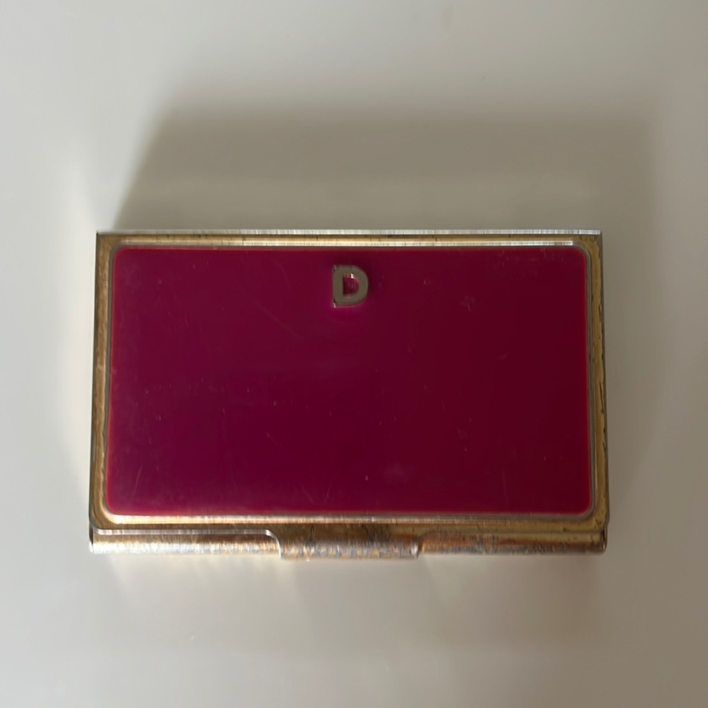 Kate spade pink card holder letter d
